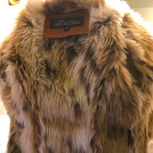 Fabulous Furs Crop Jacket Leopard Print Small